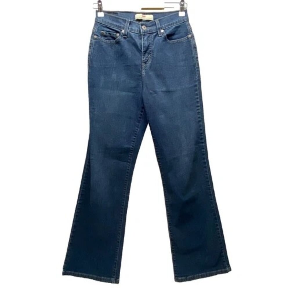 Levi's 512 Jeans Women's 8 High Rise Perfectly Slimming Bootcut Dark Wash Read